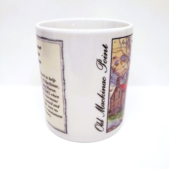 Old Mackinac Point Lighthouse Coffee Mug Tea Cup Great American Ser Donna Elias - Picture 2 of 6